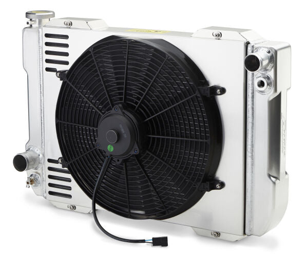 25x15 Universal Aluminum Radiator Shroud With 16” Chrome Fan – 2600CFM Cooling Power