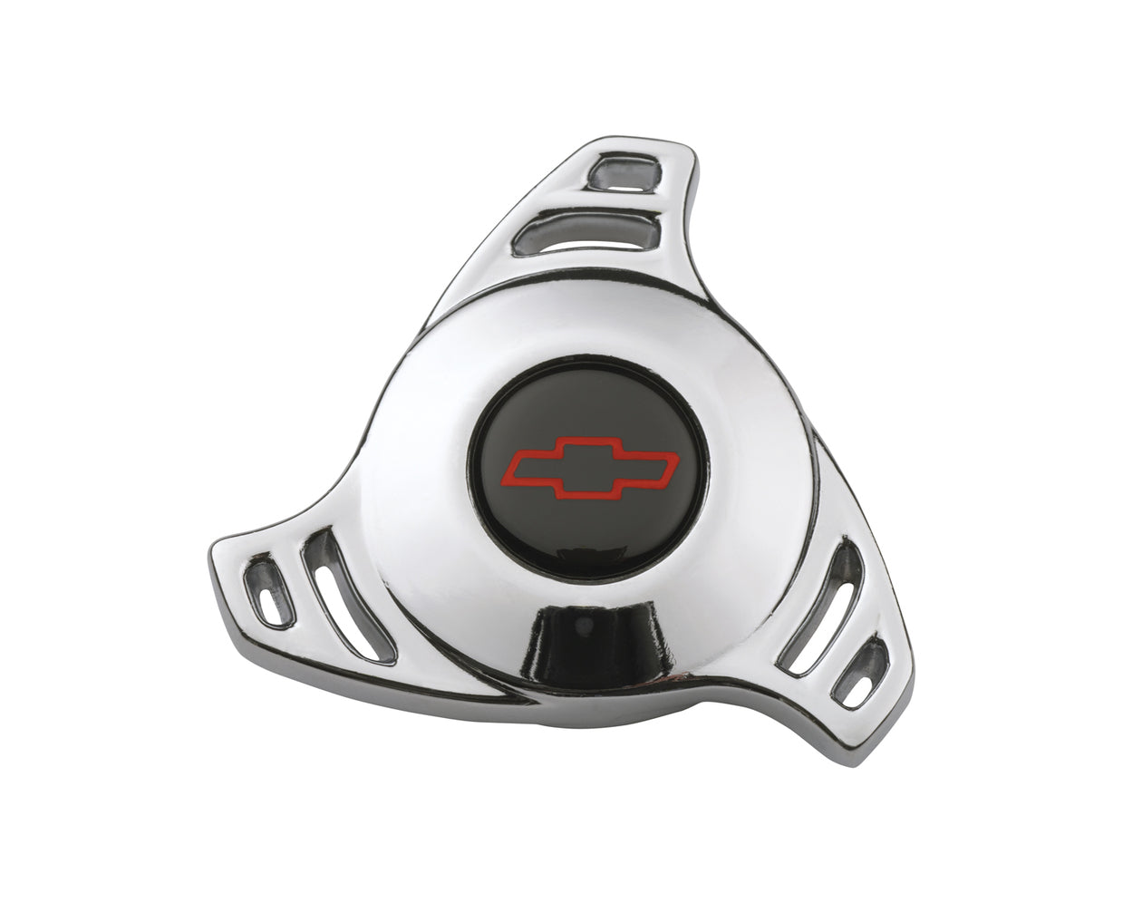 Air Cleaner Center Nut High-Tech Large Large High-Tech Chevy Bowtie Red/Black Chevrolet Performance Parts Air Cleaner Mounting Nut ProForm