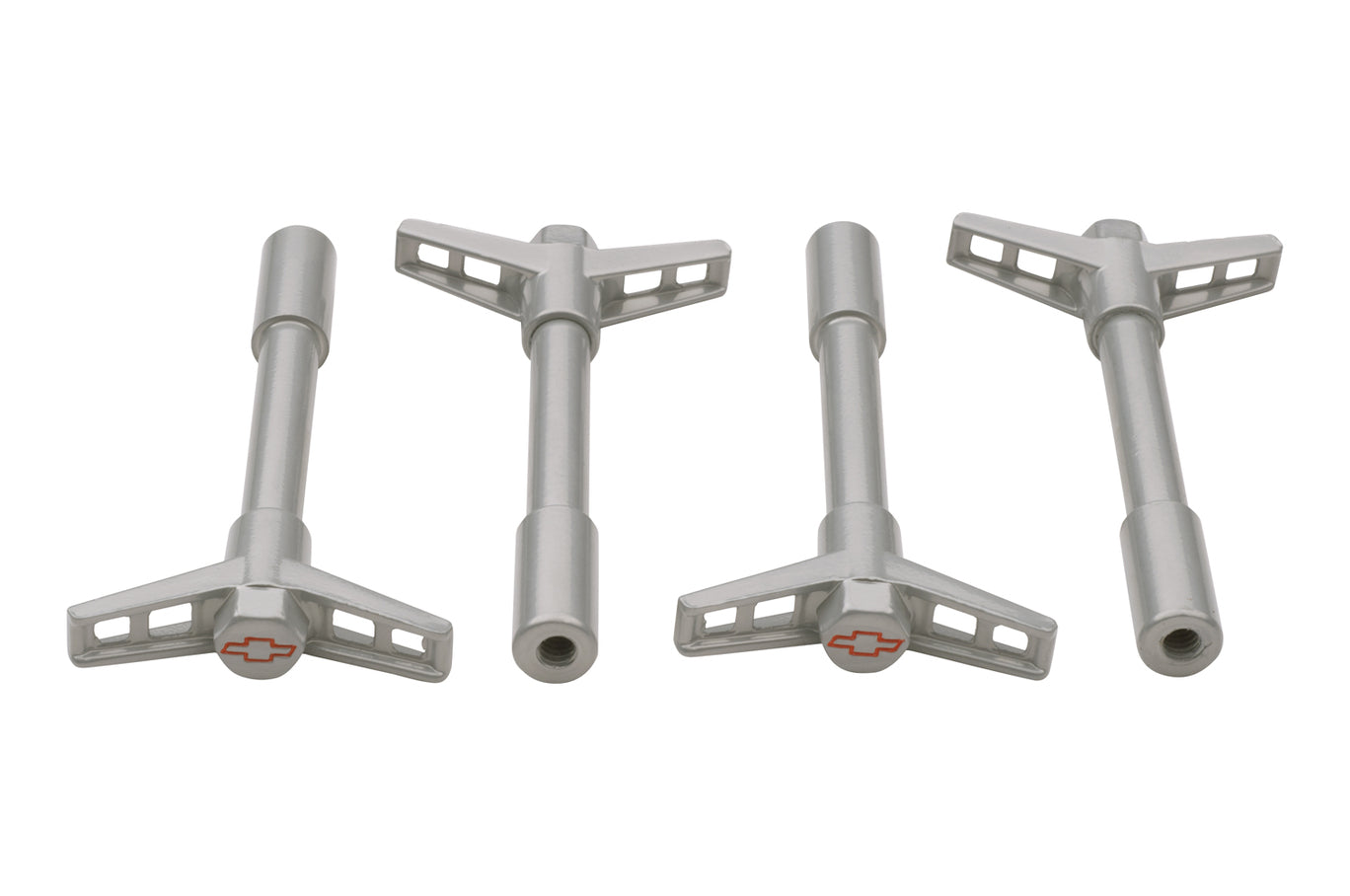 Engine Valve Cover Wing Nuts Steel Gray Bowtie Logo 1/4-20 Thread 4 Pack Red Bowtie Chevrolet Performance Parts Engine Valve Cover Nut ProForm