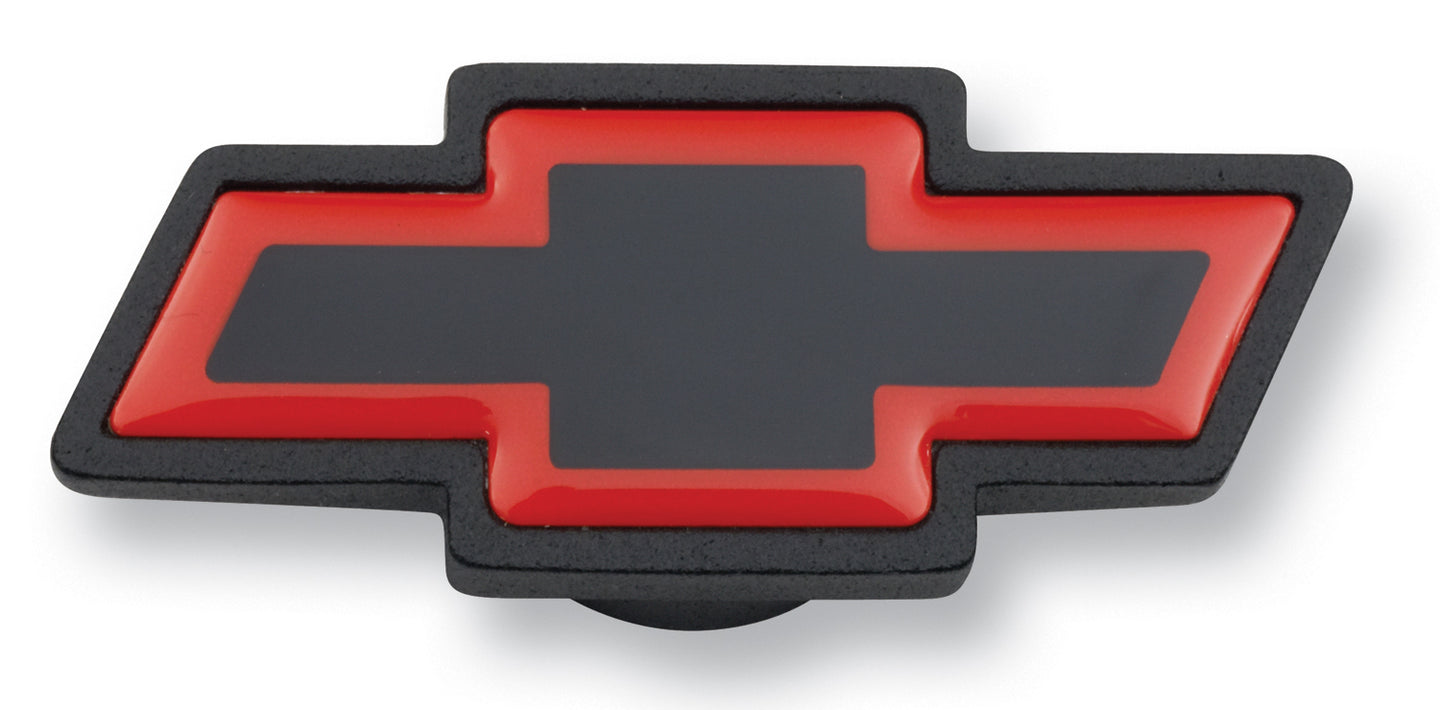 Air Cleaner Center Nut Bowtie Large Large Chevy Bowtie Black Crinkle/Red Chevrolet Performance Parts Air Cleaner Mounting Nut ProForm