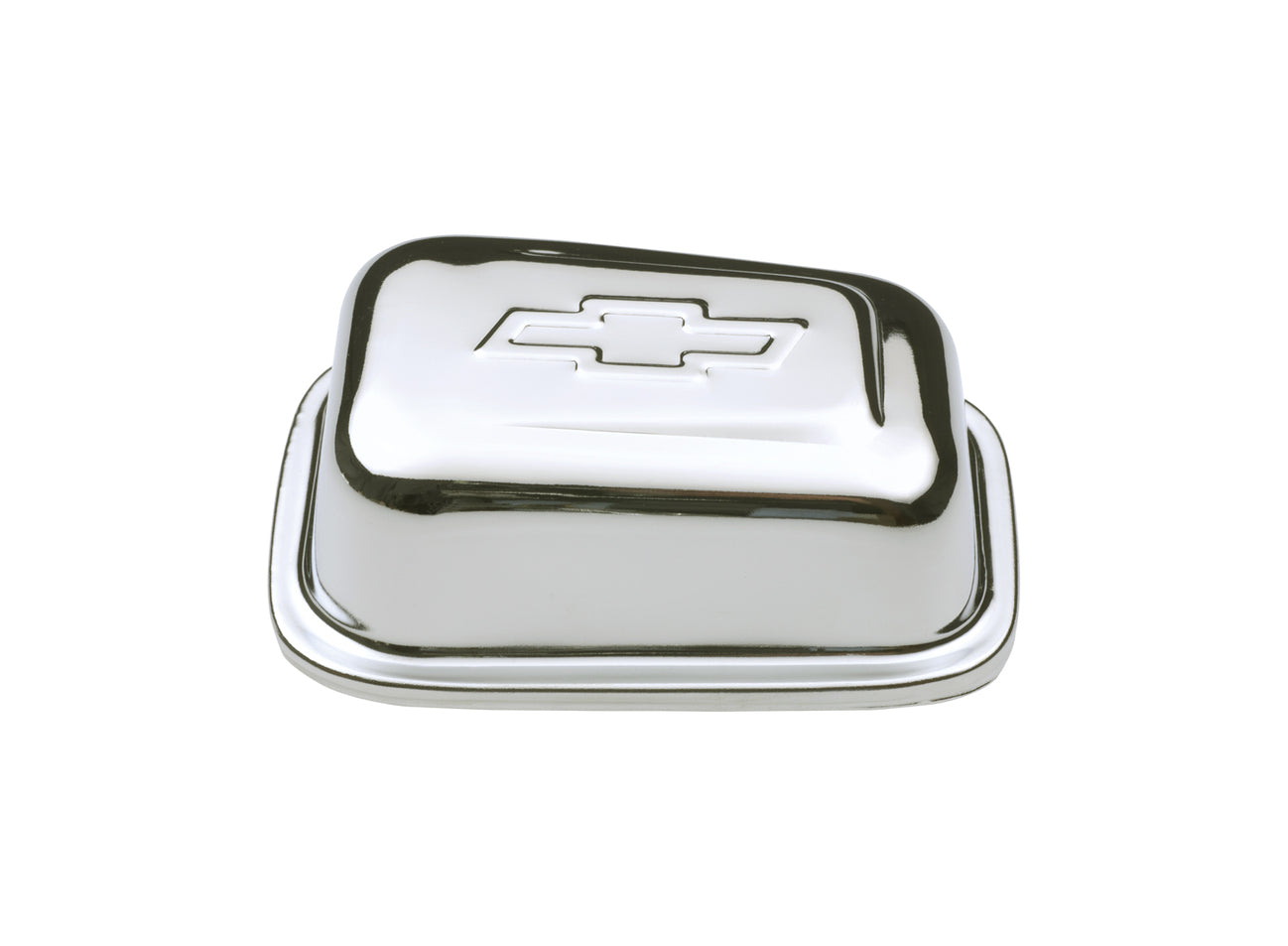 Engine Valve Cover Breather Rectangle w/Bowtie Push-In 1.22 Inch Hole Chrome Chevrolet Performance Parts Engine Crankcase Breather Cap ProForm