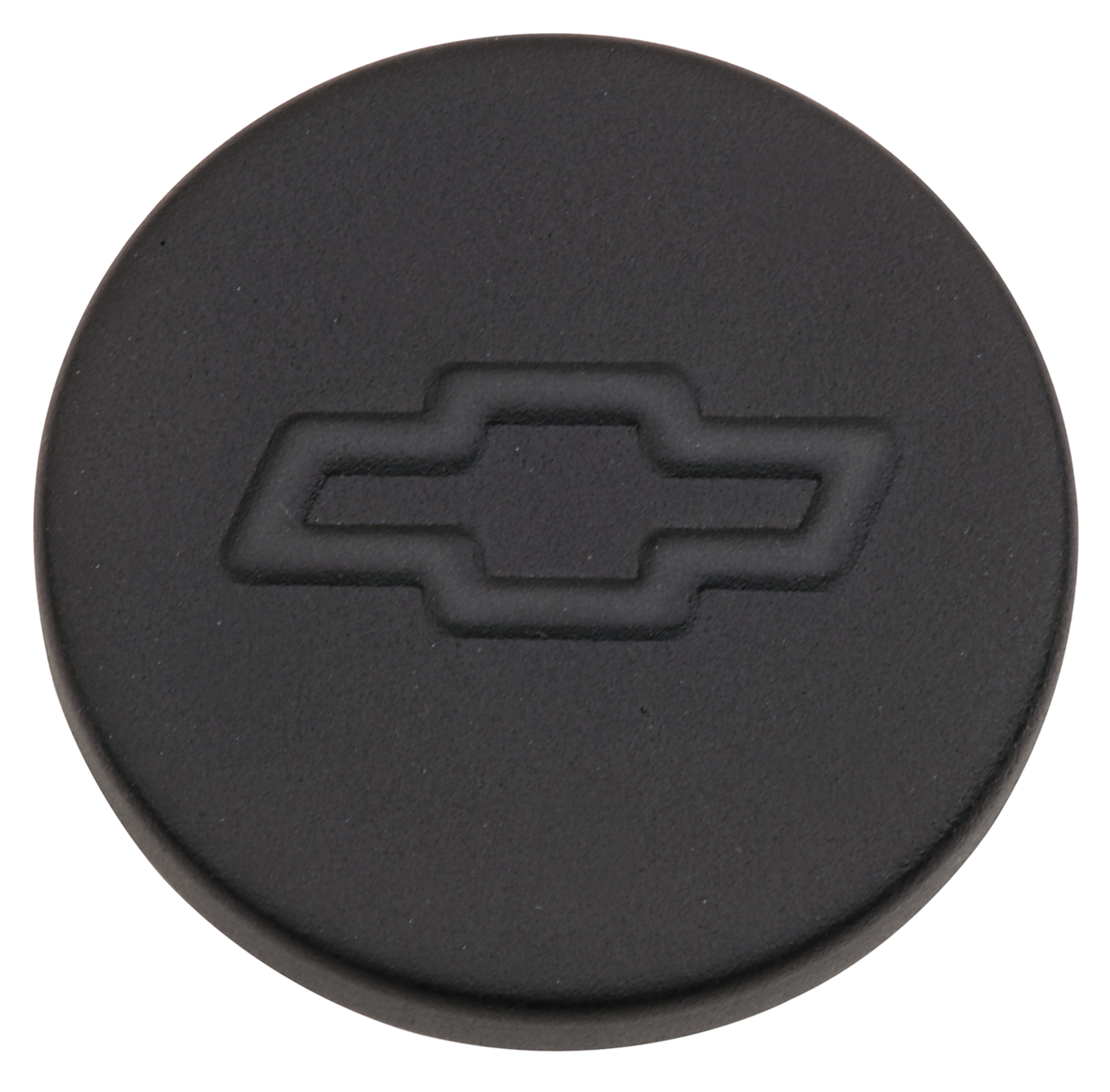 Engine Oil Filler Cap Push-In Style 1.22 Hole Bowtie Logo Black Crinkle Chevrolet Performance Parts Engine Oil Filler Cap ProForm