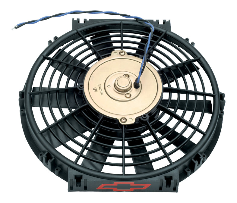Electric Radiator Fan High Performance Model w/Bowtie Logo 10 Inch 1000CFM Chevrolet Performance Parts Engine Cooling Fan ProForm