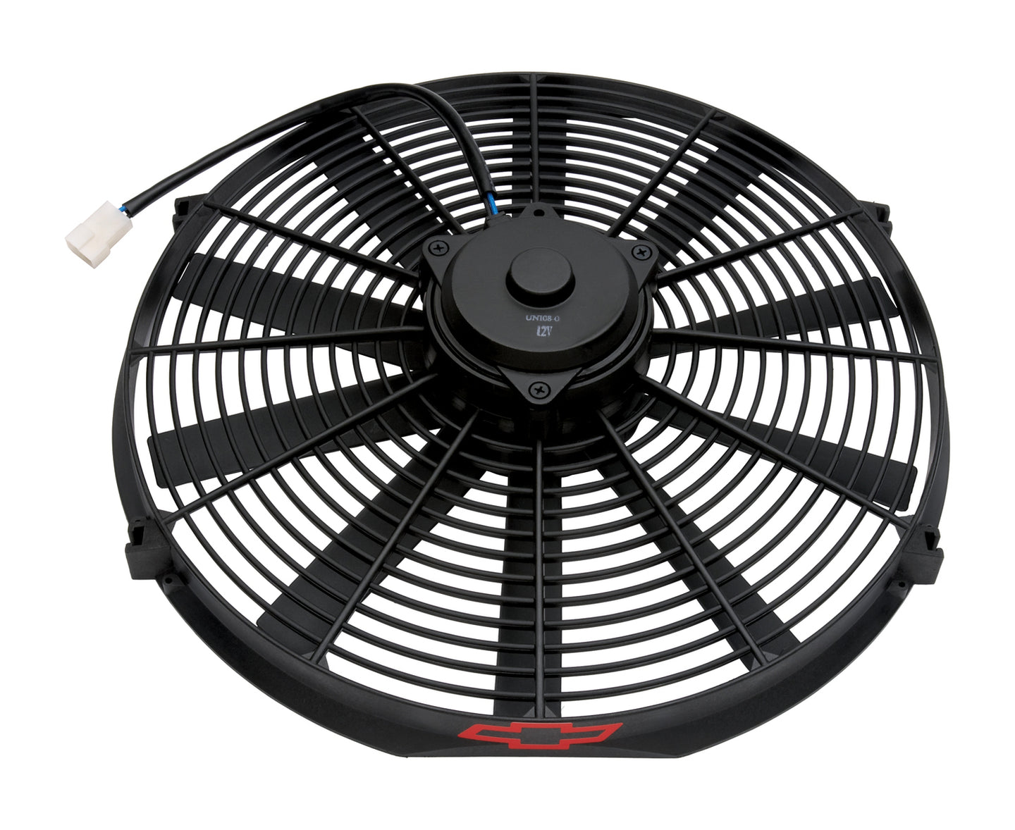 Electric Radiator Fan High Performance Model w/Bowtie Logo 16 Inch 2100CFM Chevrolet Performance Parts Engine Cooling Fan ProForm