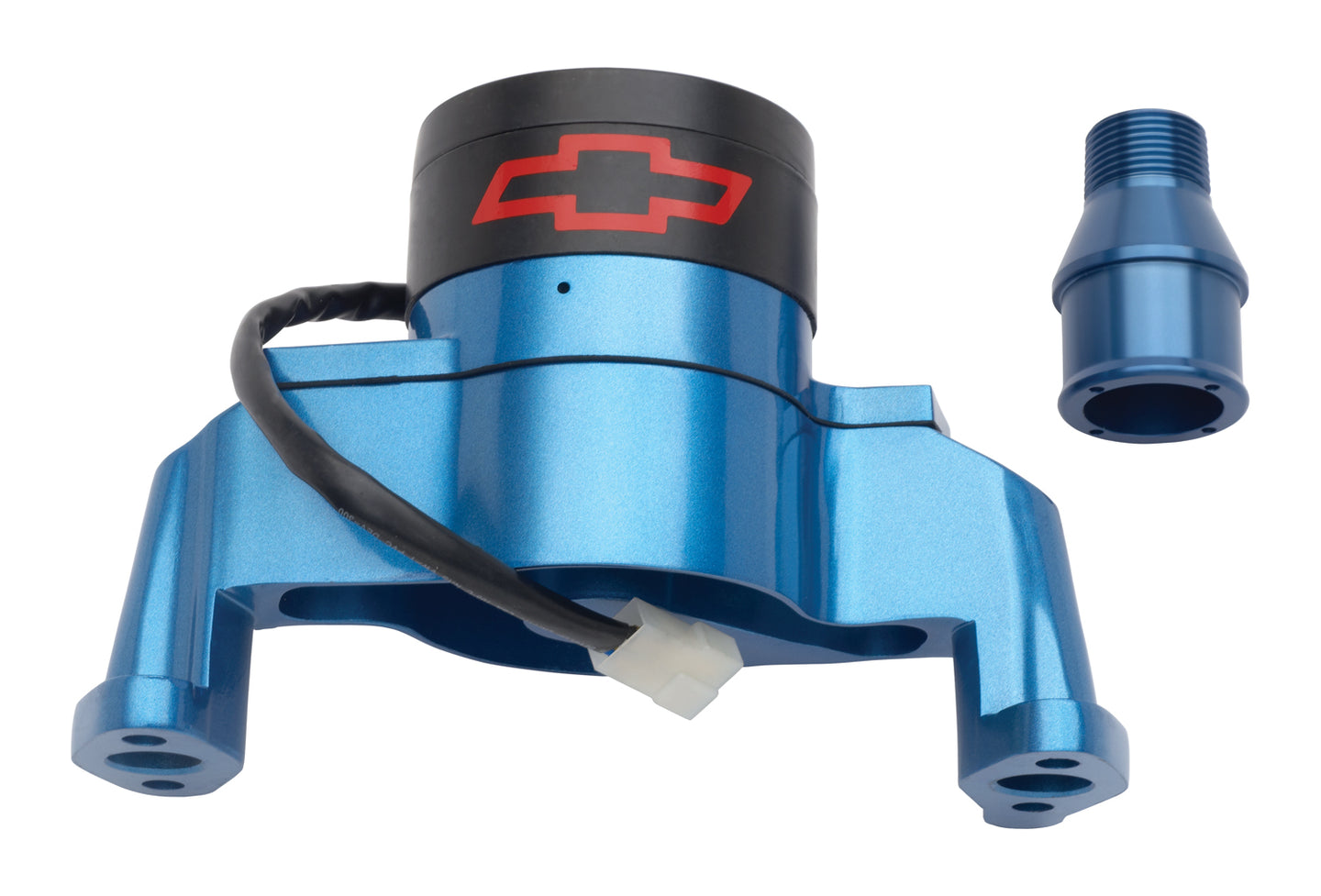 Electric Engine Water Pump Aluminum Blue with Bowtie Logo Fits SB Chevy Chevrolet Performance Parts Engine Water Pump ProForm