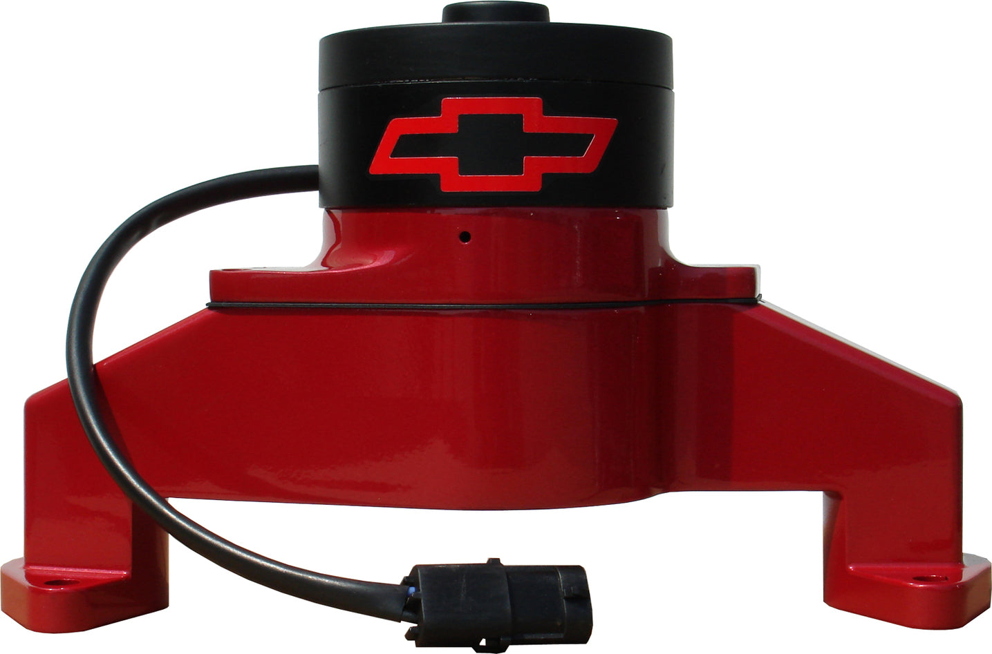 Electric Engine Water Pump Aluminum Red with Bowtie Logo Fits BB Chevy Chevrolet Performance Parts Engine Water Pump ProForm