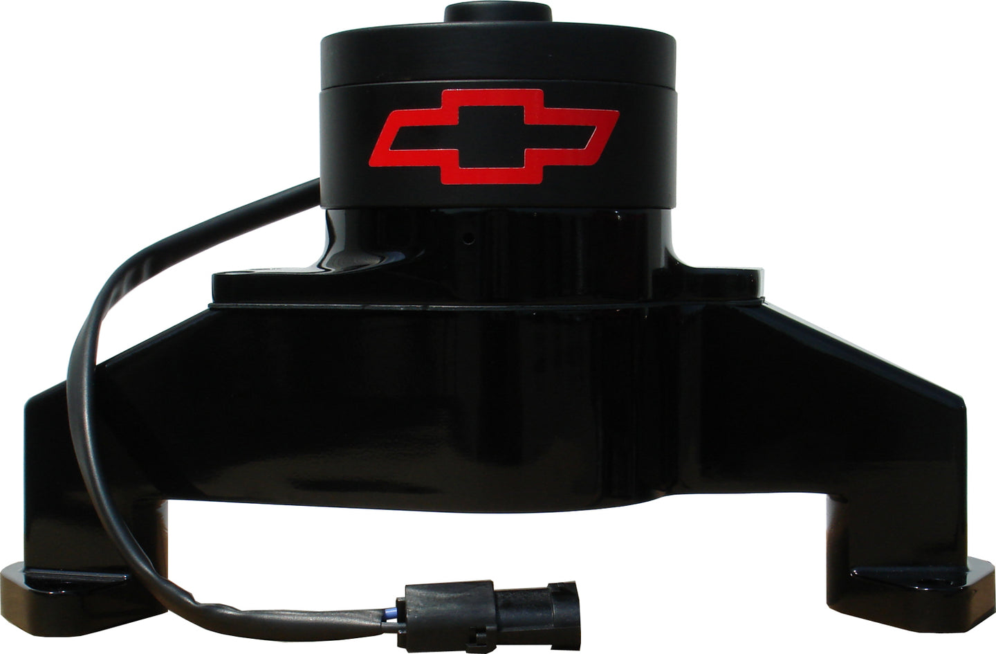 Electric Engine Water Pump Aluminum Black with Bowtie Logo Fits BB Chevy Chevrolet Performance Parts Engine Water Pump ProForm