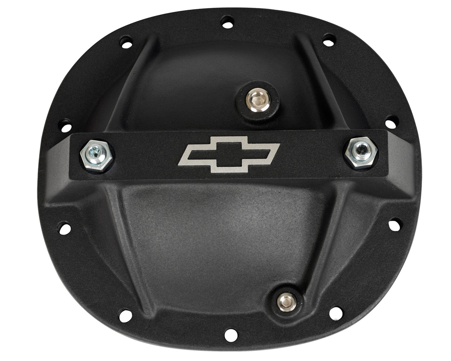 Differential Cover Bowtie Emblem Model Fits GM 7.5 Aluminum Black Crinkle Chevrolet Performance Parts Differential Covers ProForm