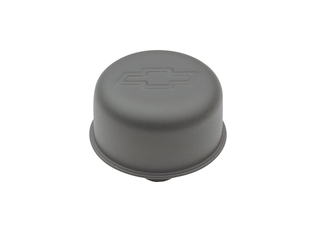 Engine Valve Cover Breather 3 Inch Diameter Bowtie Logo Push-In Style Black Crinkle Chevrolet Performance Parts Engine Crankcase Breather Cap ProForm