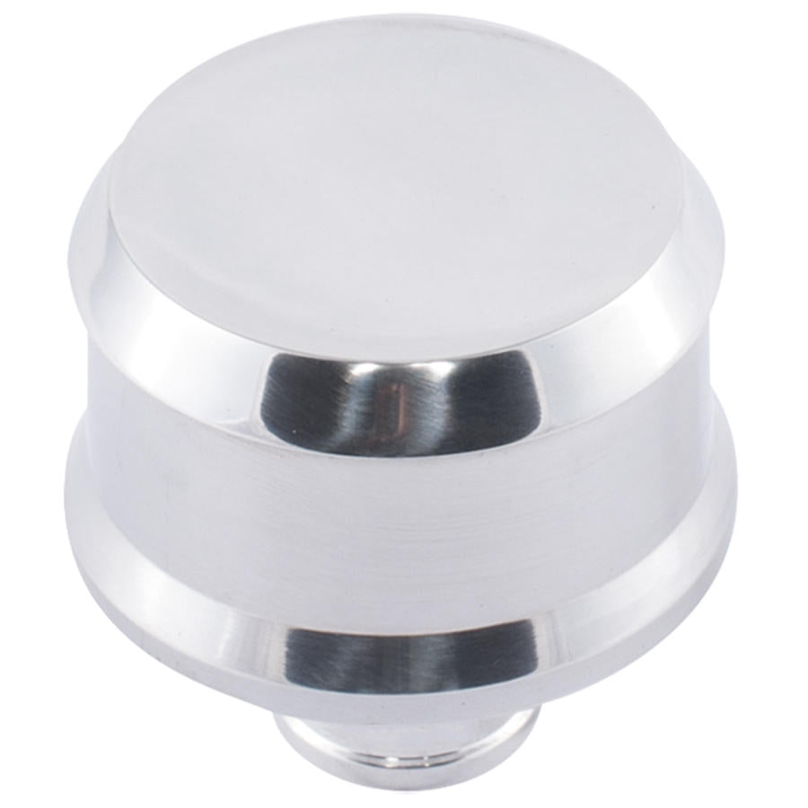 Slant-Edge Aluminum Push-In Chevrolet Air Breather Cap Polished Finish No Emblem Proform Engine Crankcase Breather Cap ProForm