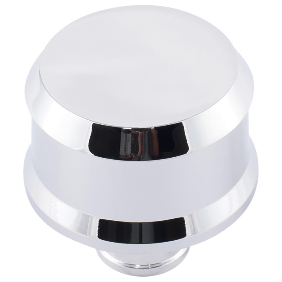 Slant-Edge Aluminum Push-In Air Breather Cap Chrome Finish No Emblem Proform Engine Crankcase Breather Cap ProForm
