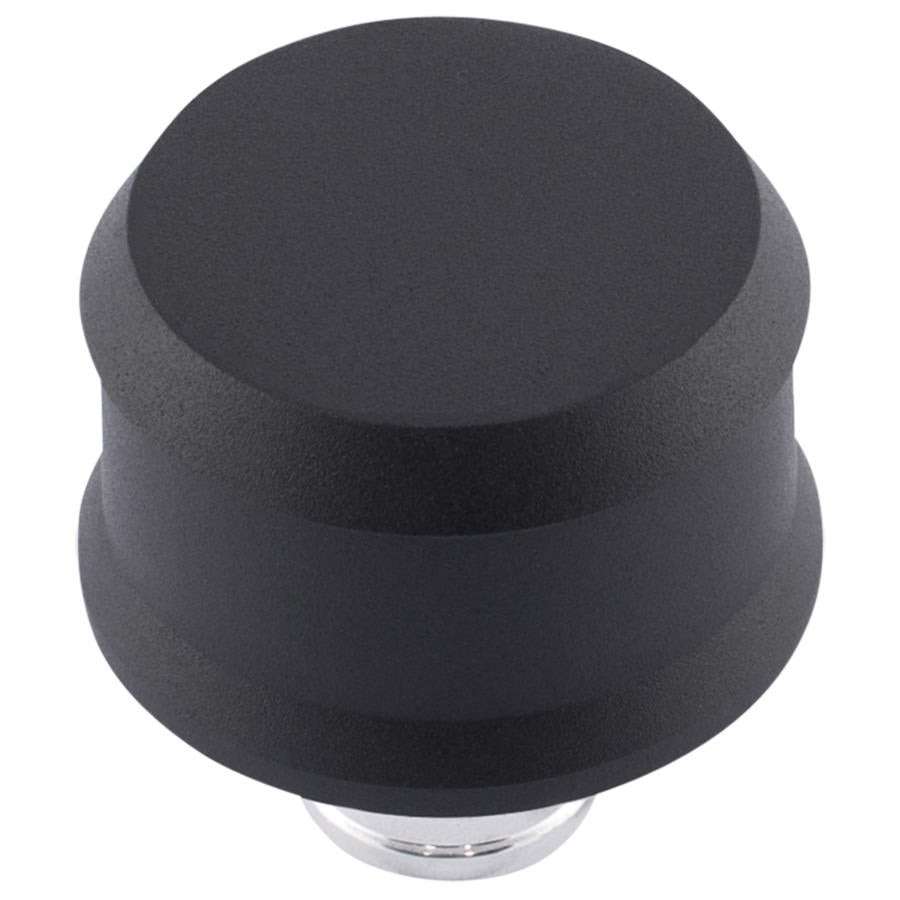 Slant-Edge Aluminum Push-In Air Breather Cap Black Crinkle Finish No Emblem Proform Engine Crankcase Breather Cap ProForm