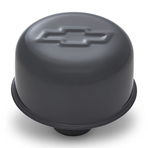 Engine Valve Cover Breather 3 Inch Dia Bowtie Logo Push-In Style Shark Gray Proform Engine Valve Cover ProForm