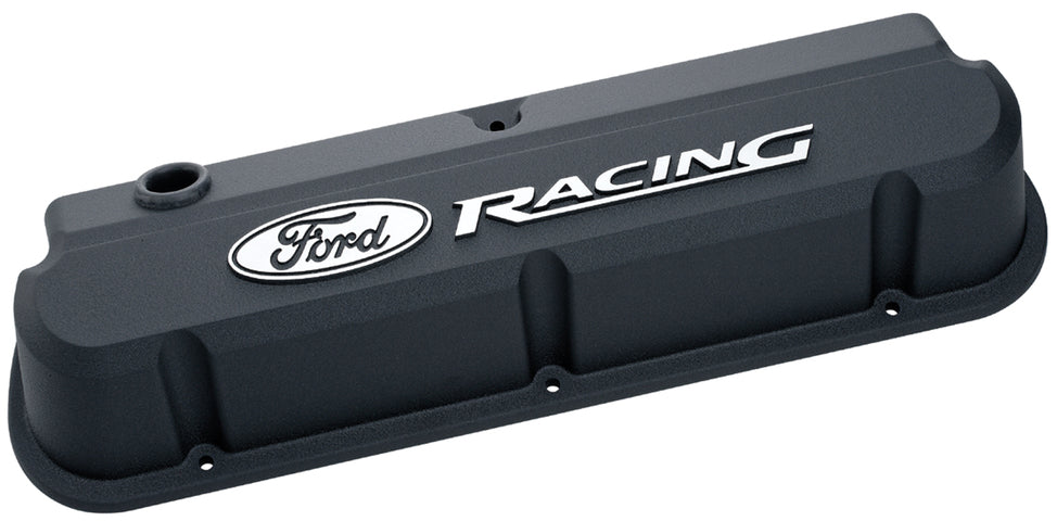 Valve Covers Slant Edge Tall Die Cast Black with Raised Ford Logo SB Ford Raised Ford Racing Logo Ford Racing Engine Valve Cover ProForm