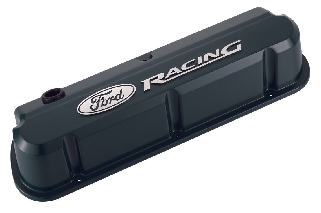Valve Covers Slant Edge Tall Die Cast Green with Raised Ford Logo SB Ford Raised Ford Racing Logo Ford Racing Engine Valve Cover ProForm