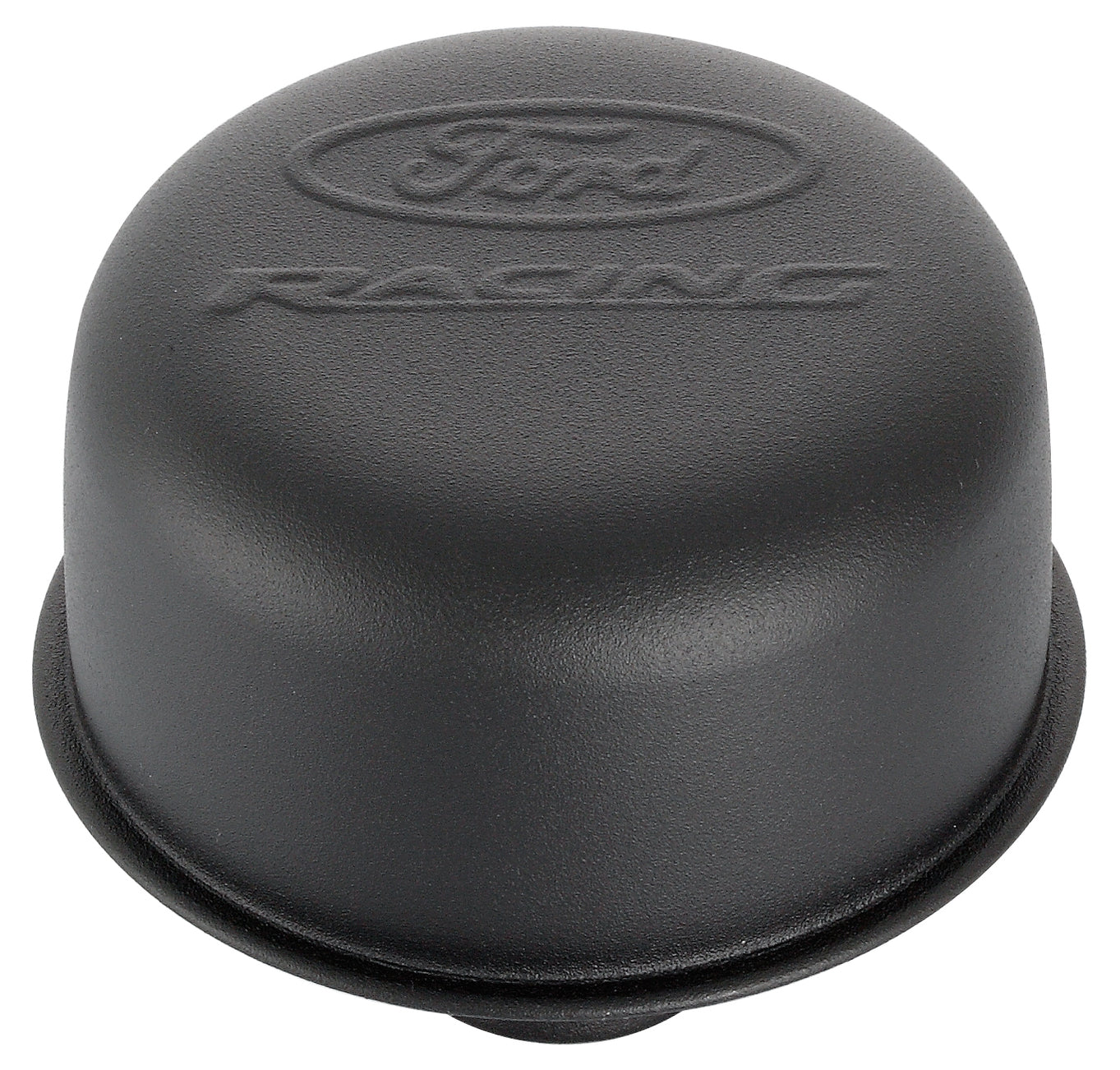 Engine Valve Cover Breather 3 Inch Diameter Ford Logo Push-In Style Black Crinkle Ford Racing Engine Crankcase Breather Cap ProForm