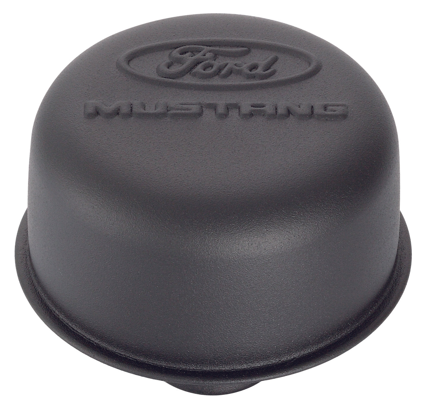 Engine Valve Cover Breather 3 Inch Diameter Mustang Logo Push-In StyleBlack Crinkle Ford Racing Engine Crankcase Breather Cap ProForm