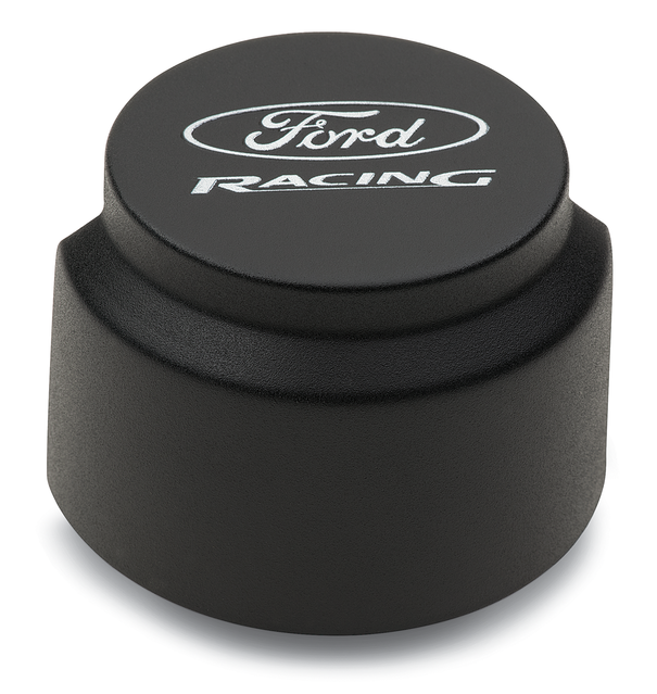 Engine Valve Cover Breather 3 Inch Dia Ford Logo Push-In w/Hood Black Crinkle Ford Racing Engine Crankcase Breather Cap ProForm