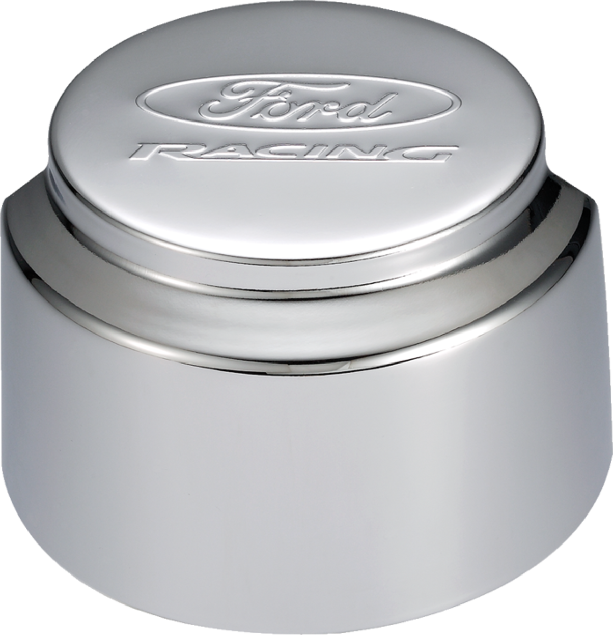 Engine Valve Cover Breather 3 Inch Diameter Ford Logo Push-In Style w/Hood Chrome Ford Racing Engine Crankcase Breather Cap ProForm