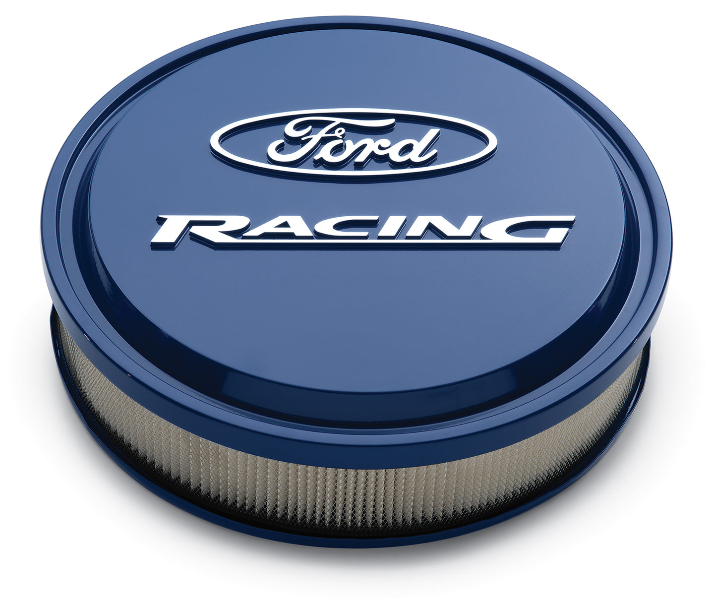 Slant-Edge Alunimum Air Cleaner Kit Ford Blue Raised/Milled Emblems 13 Inch Ford Racing Air Cleaner Assembly ProForm