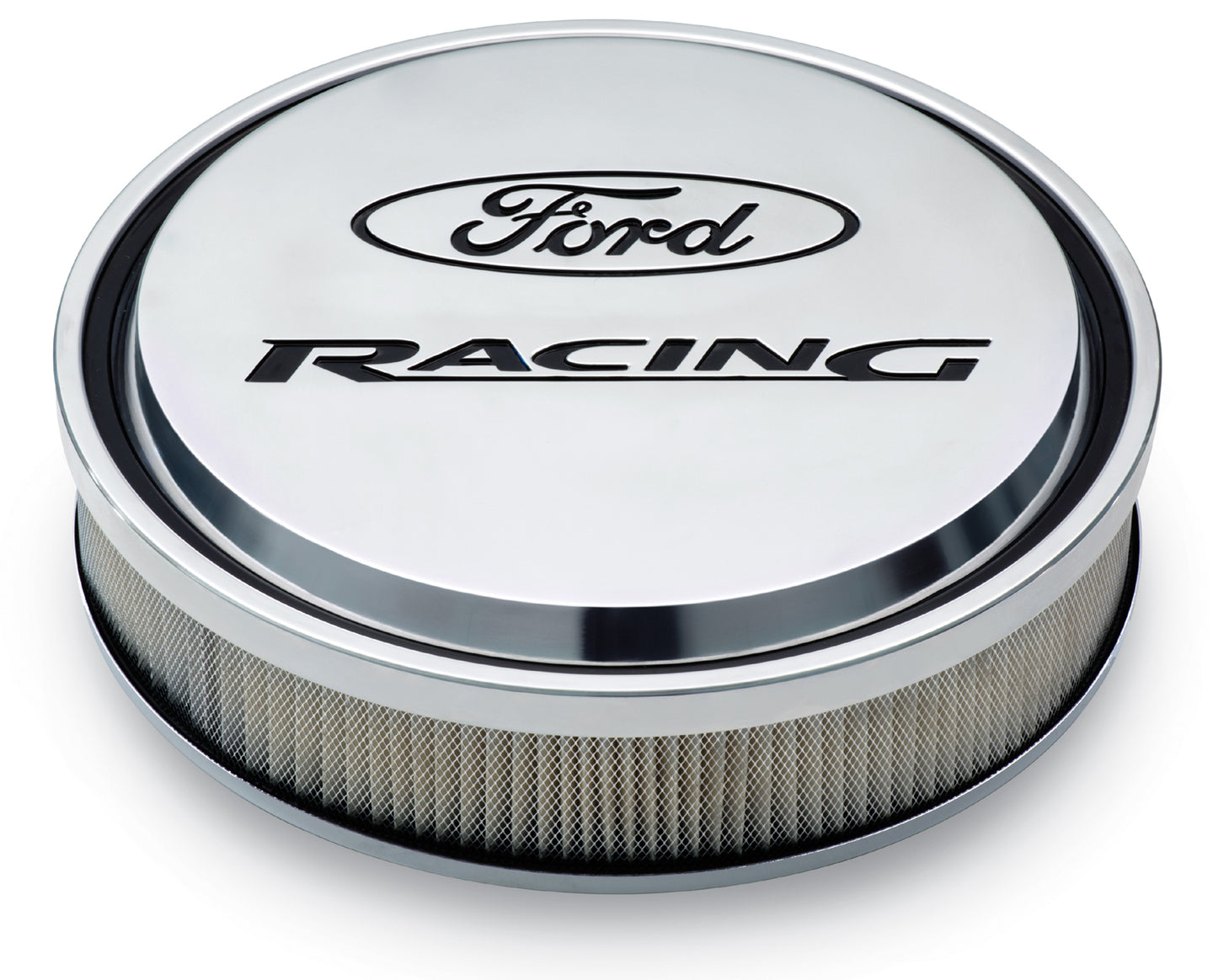 Slant-Edge Alunimum Air Cleaner Kit Polished Recessed Painted Emblems 13 Inch Ford Racing Air Cleaner Assembly ProForm