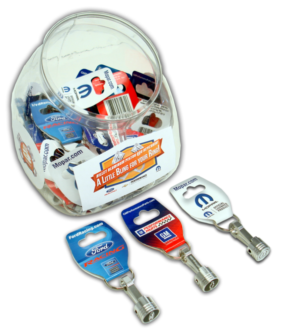 Keychain GM Bowtie Piston And Connecting Rod Model One Bag Containing 10 Pcs Proform Key Chains ProForm