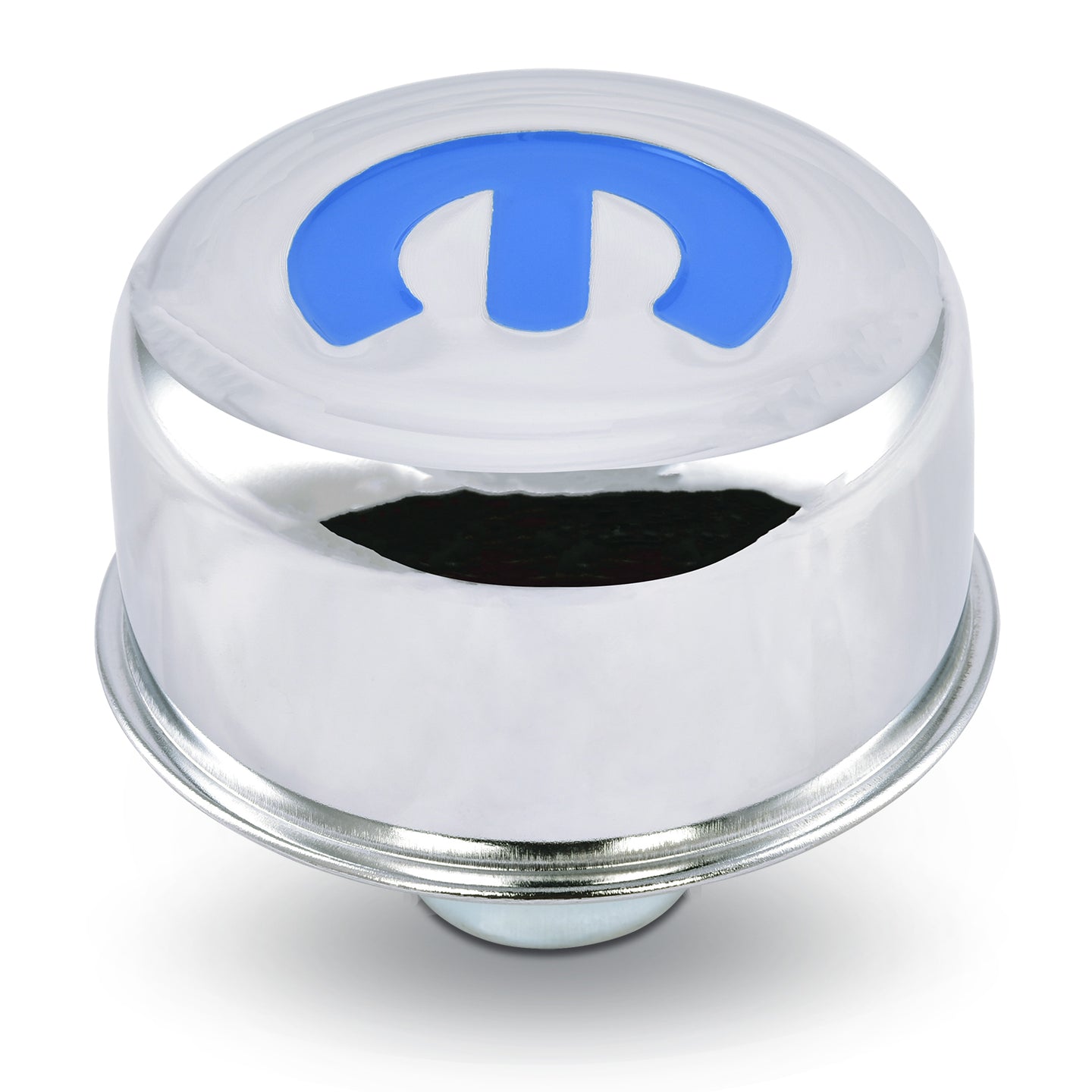 Steel Push-In Air Breather Cap Chrome Finish Recessed Blue Mopar Emblem Proform Engine Crankcase Breather Cap ProForm