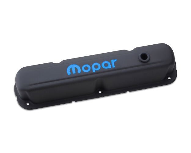 Engine Valve Covers Steel Black Crinkle Mopar Emblem LA/Small Block Engines Proform Engine Valve Cover ProForm