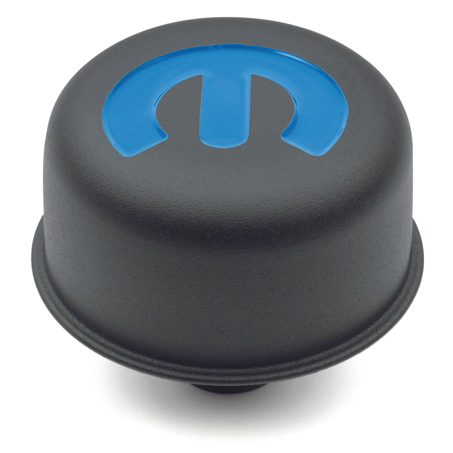 Steel Push-In Air Breather Cap Black Crinkle Finish Recessed Blue Mopar Emblem Proform Engine Crankcase Breather Cap ProForm