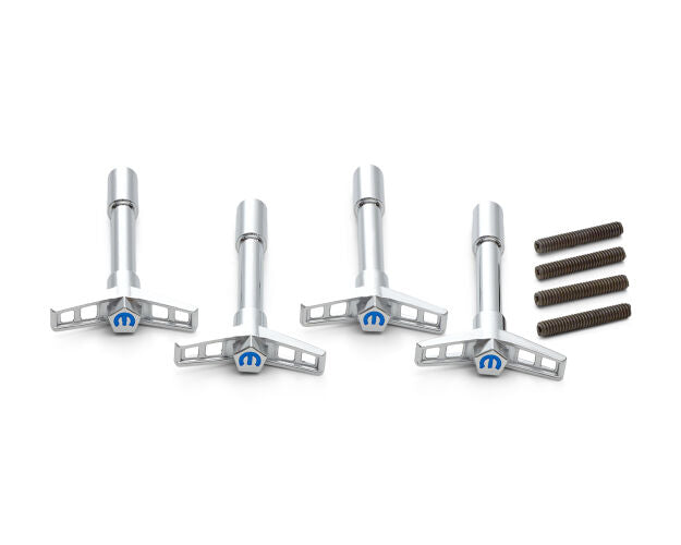 Engine Valve Cover Wing Nuts Steel Chrome Mopar Logo 1/4-20 Thread 4 Pack Proform Engine Valve Cover Nut ProForm