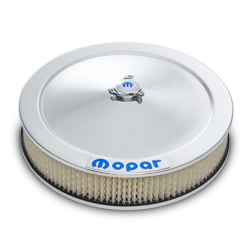 Carburetor Air Cleaner Kit 14 Inch Diameter Blue MOPAR Emblem Chrome Proform Carburetor Air Cleaner Kit ProForm