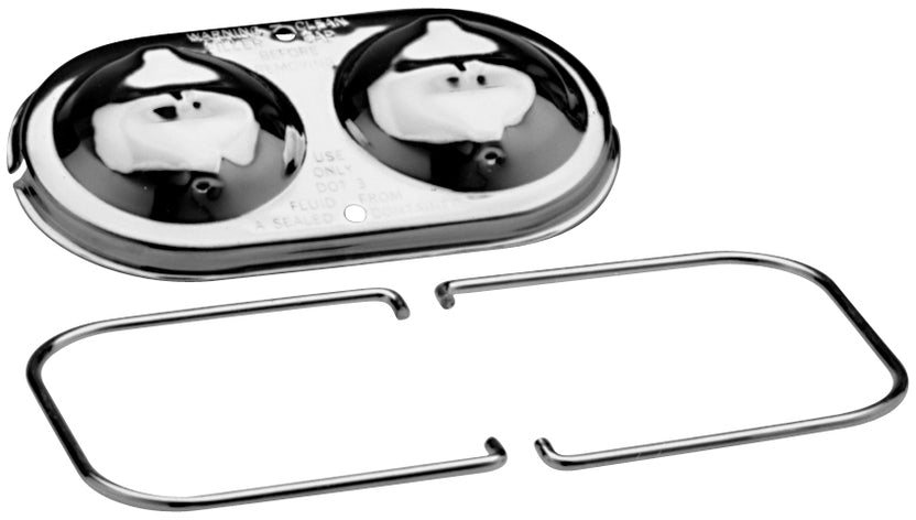 Master Cylinder Cover Double Clip Bail For Power Disc Brakes 3 X 5-3/4 Inch Proform Brake Master Cylinder Cap ProForm