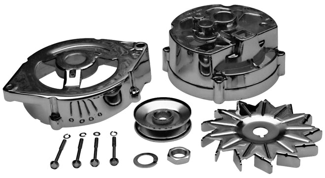 Alternator Case Kit Chrome For GM 66 to 72 using Ext. Reg. (excl. 70 AMP Alts) Proform Alternator Case Kit ProForm