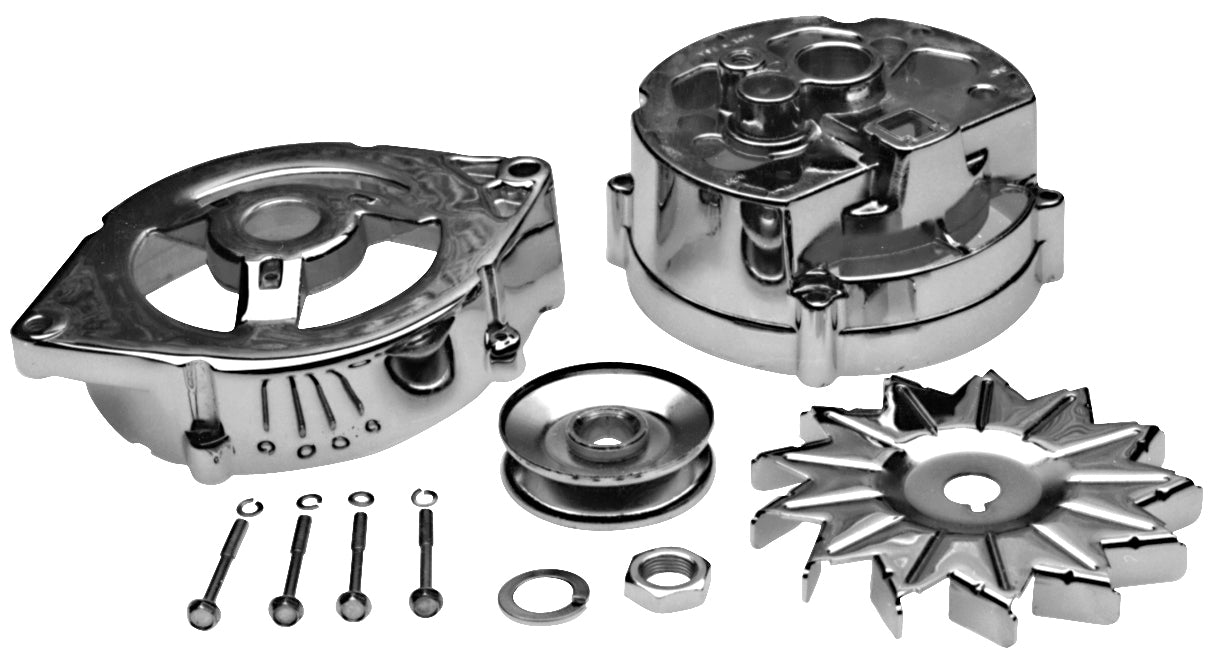 Alternator Case Kit Chrome For GM 73-86 using Internal Regulator Proform Alternator Case Kit ProForm