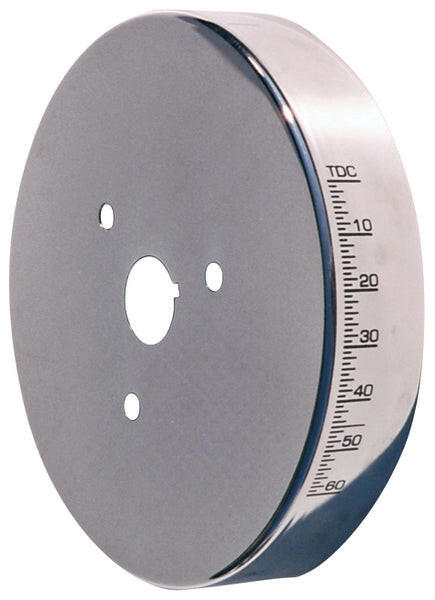 Engine Harmonic Balancer Cover For SB Chevy using 6-3/4 Inch Damper Chrome Proform Engine Harmonic Balancer Cover ProForm