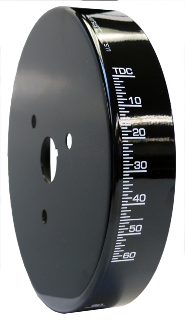Engine Harmonic Balancer Cover For SB Chevy using 8 Inch Damper Black Proform Engine Harmonic Balancer Cover ProForm