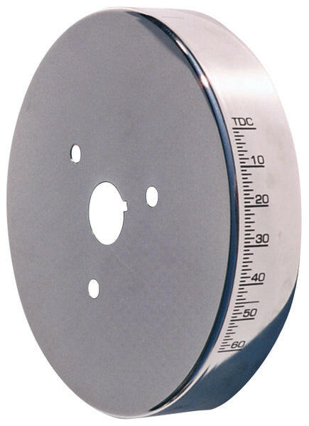 Engine Harmonic Balancer Cover For SB Chevy using 8 Inch Damper Chrome Proform Engine Harmonic Balancer Cover ProForm