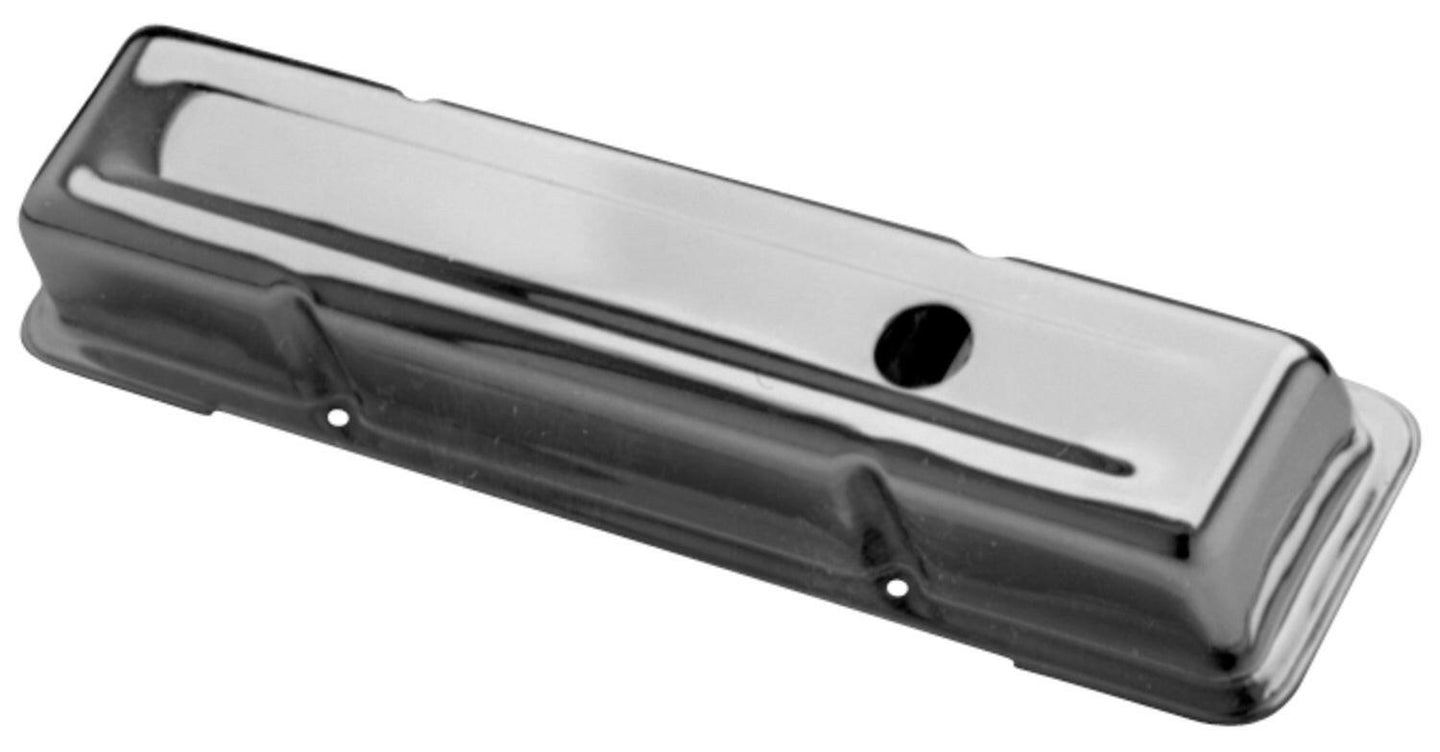 Engine Valve Covers Stamped Steel Short Chrome w/Baffles Fits SB Chevy No Logos Proform Engine Valve Cover ProForm