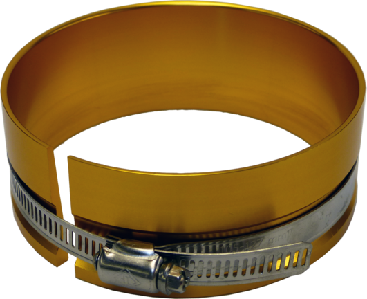 Adjustable Piston Ring Compressor Tool Unit has a 4.125-4.205 Inch Bore Range Gold Anodized Aluminum Proform Engine Piston Ring Compressor ProForm