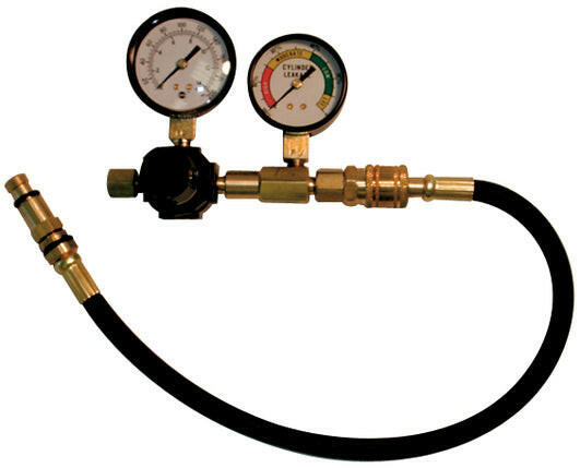 Leakdown Tester Kit Dual Gauge 14mm and 18mm Spark Plug Hole Adapters White Dial Faces Proform Engine Compression Test Kit ProForm