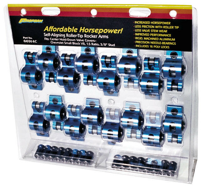 Aluminum Roller-Rocker Arms. Ford SB 1.6 Ratio 3/8 in Stud. Proform Engine Rocker Arm ProForm
