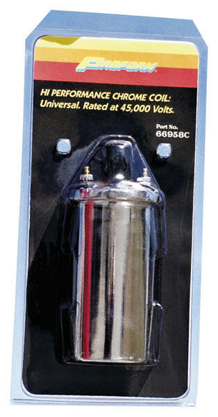 Chrome Ignition Coil Universal High Performance 45,000 Volt Canister Style Proform Ignition Coil ProForm