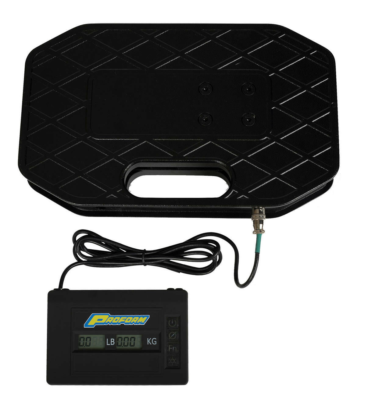 Race Car Gas Can Scale 400 LB Capacity 0.1 LB Resolution Backlit LCD Display Pounds and Kilograms Proform Scale ProForm