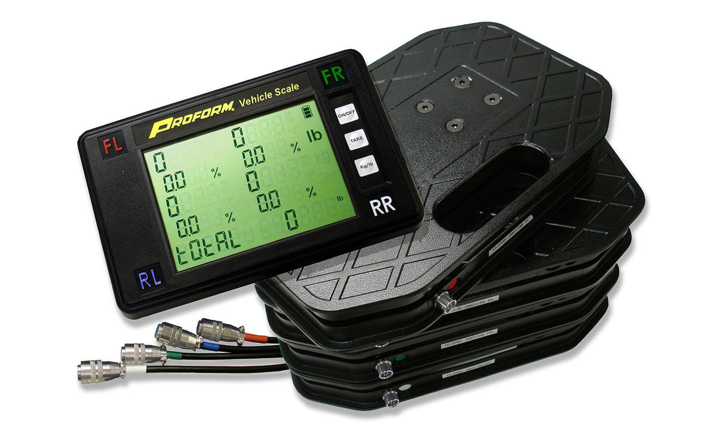 Vehicle Scale System 5,000LB Capacity 1,250LB Per Pad Rating 20 Foot Cables Includes 4 Pads Proform Vehicle Scale ProForm