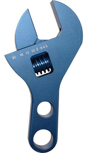 Adjustable AN Fitting Wrench Compact Stubby Design Fits AN Fitting Sizes 10AN-20AN Blue Anodized Billet Aluminum Proform Line Fitting Wrench Set ProForm