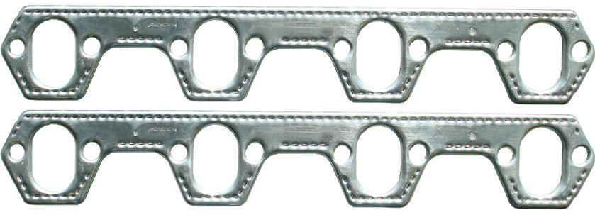 Engine Header Gasket Set Small Block Ford Aluminum Material Round Port Pair Proform Exhaust Header Gasket ProForm
