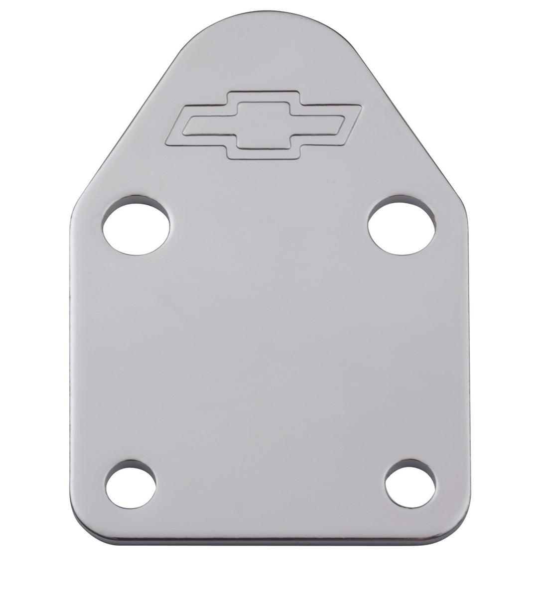 Fuel Pump Block-Off Plate Chrome with Bowtie Logo Fits SB Chevy V8 Engines Chevrolet Performance Parts Fuel Pump Block-Off Plate ProForm   