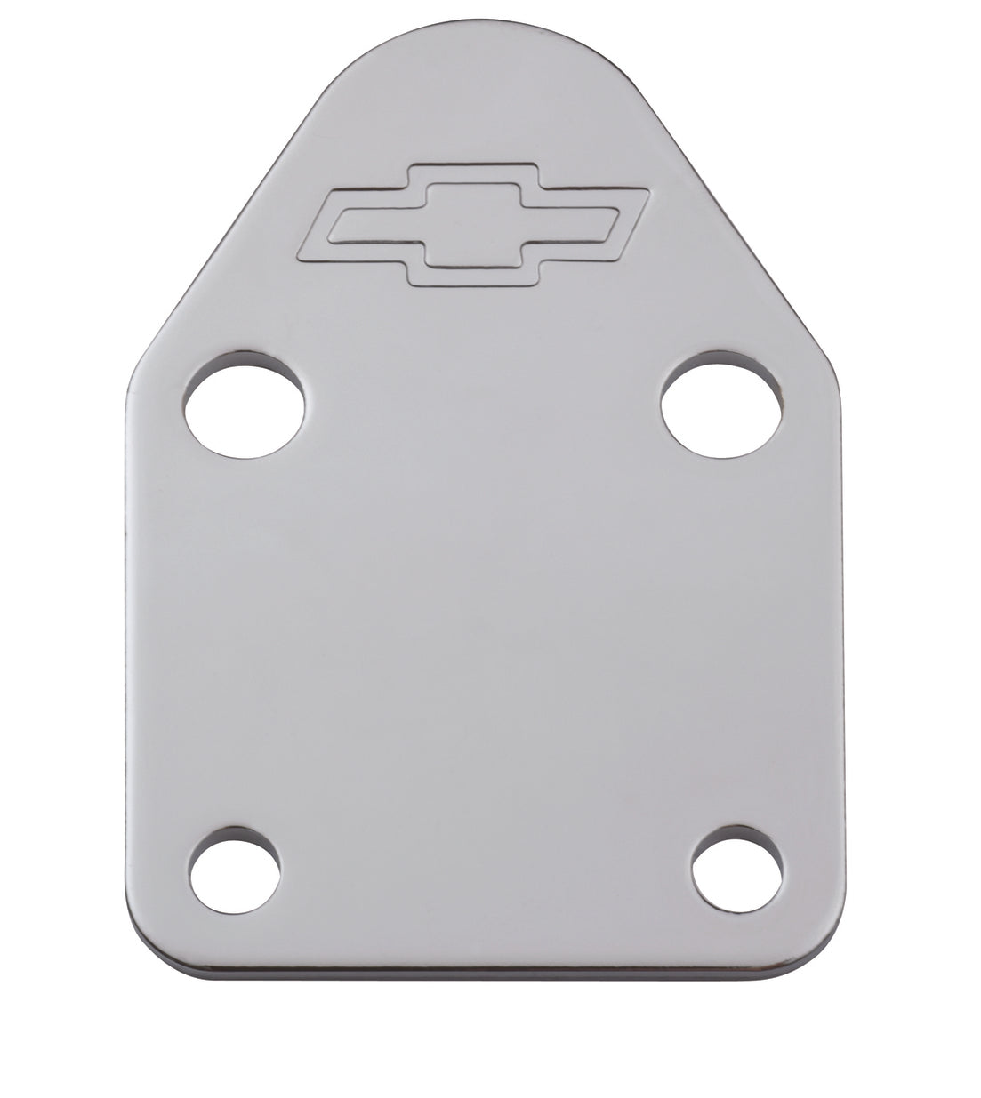 Fuel Pump Block-Off Plate Chrome with Bowtie Logo Fits SB Chevy V8 Engines Chevrolet Performance Parts Fuel Pump Block-Off Plate ProForm   