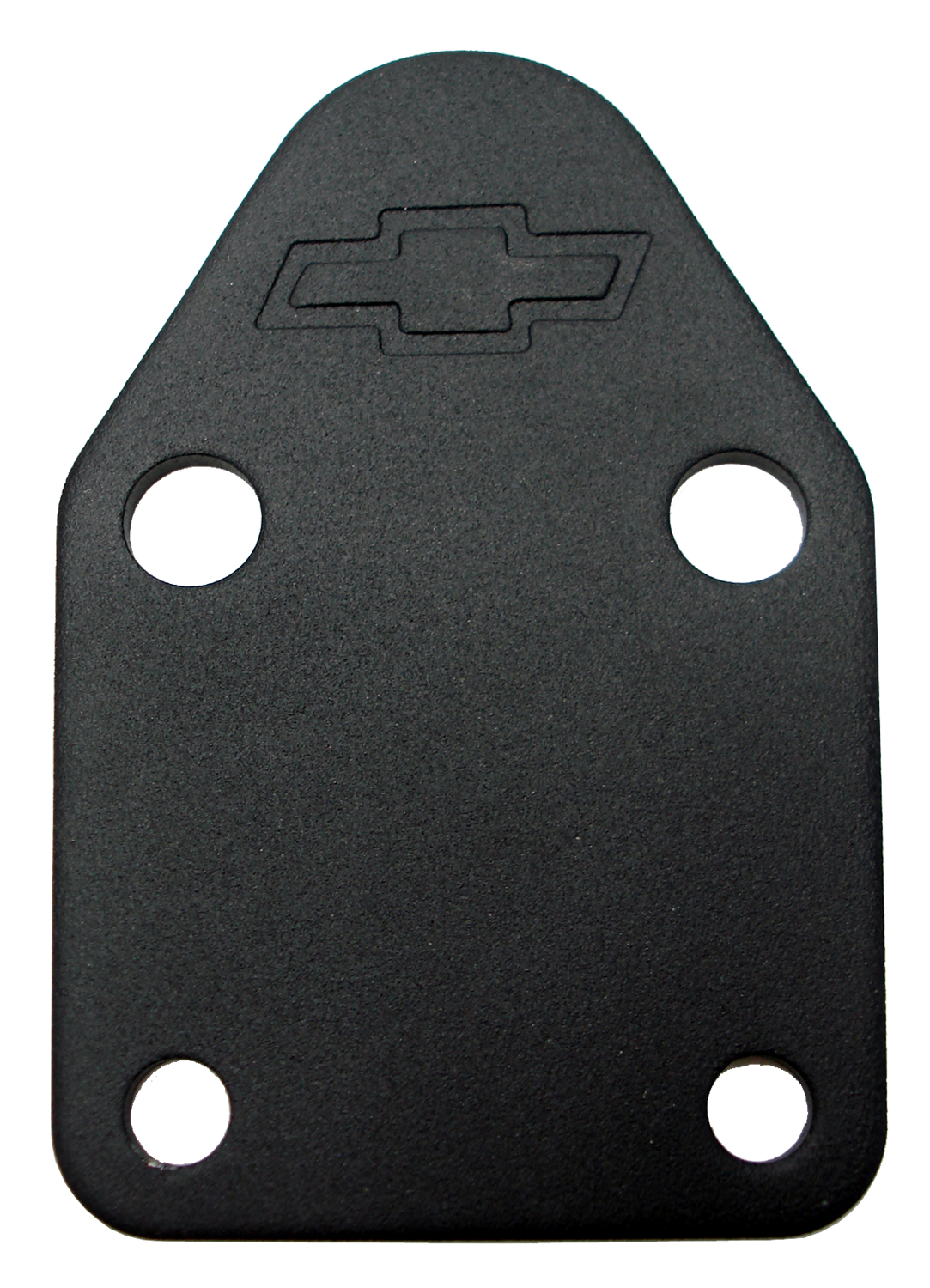 Fuel Pump Block-Off Plate Black Crinkle with Bowtie Fits SB Chevy V8 Engines Chevrolet Performance Parts Fuel Pump Block-Off Plate ProForm   