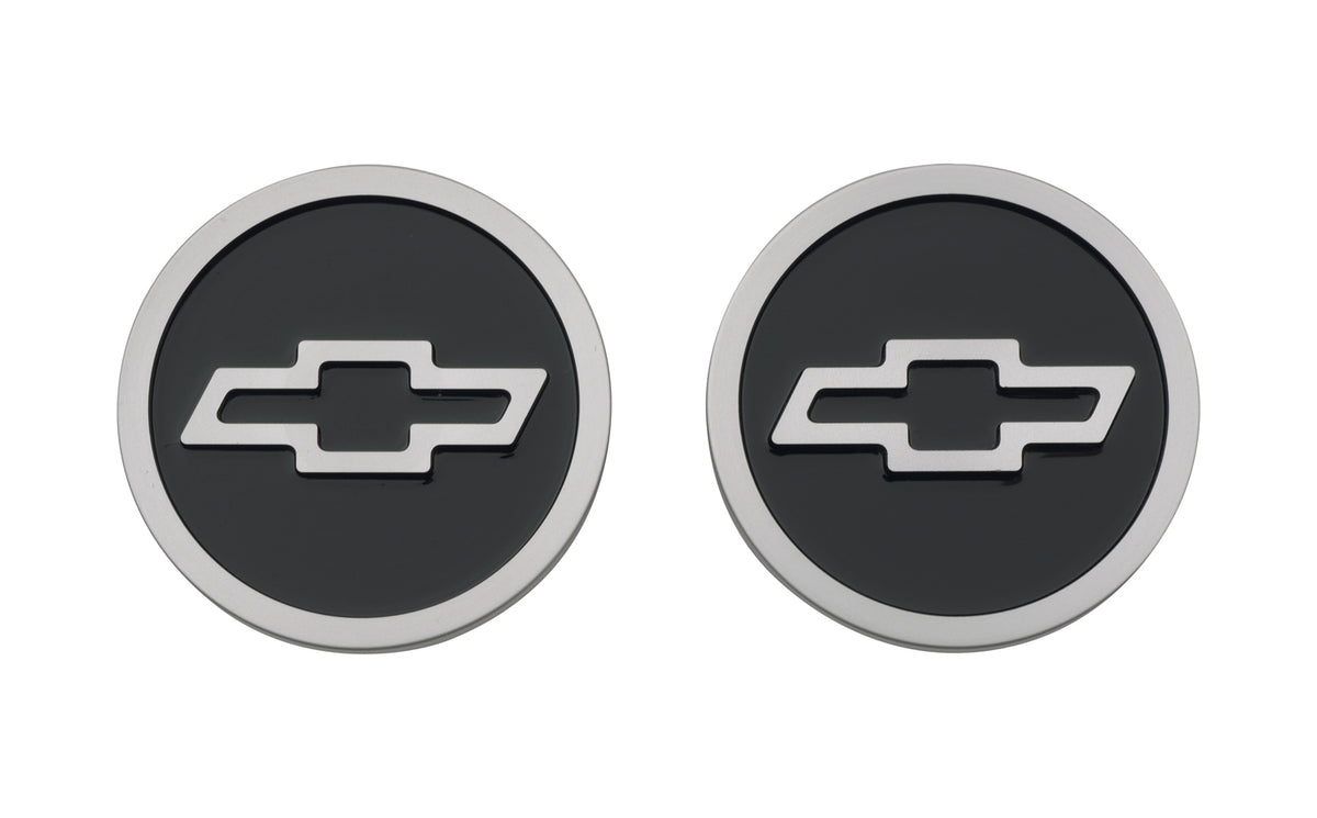 Freeze Plug Inserts Black with Raised Bowtie Emblem For SB Chevy Engine Pair Chevrolet Performance Parts Engine Expansion Plug Insert ProForm   